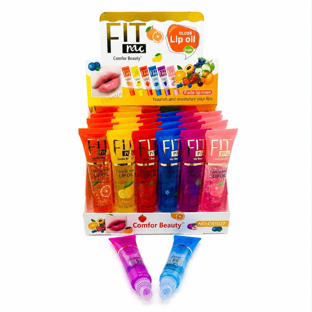12pc|Gloss Lip oil  frutas|CX1037
