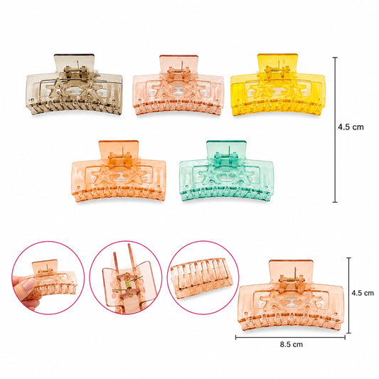 12pc|pinza maleta estrella transparente|AF05-085