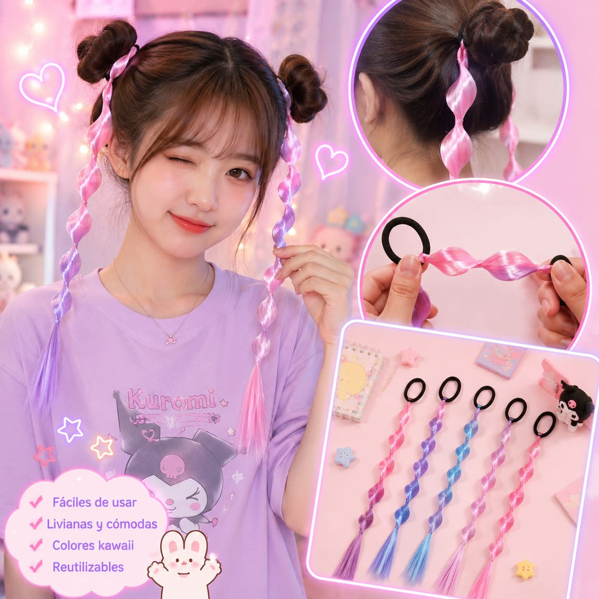 12pack|Extenciones de cabello trenza|