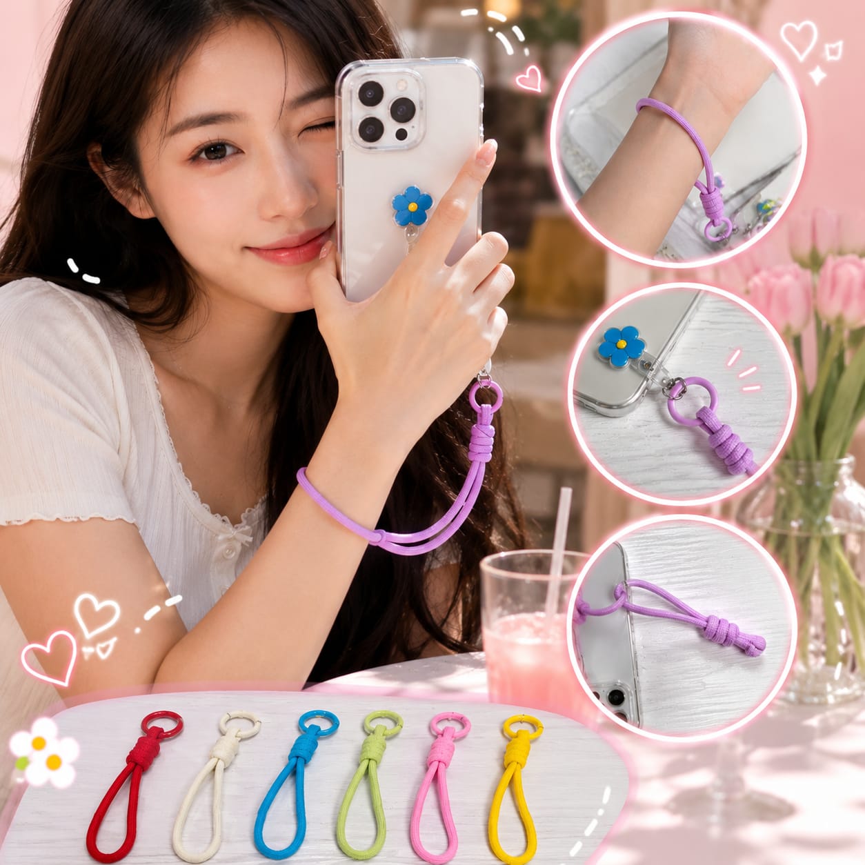 12pc|llavero  para telefono colores|HU-YS2190