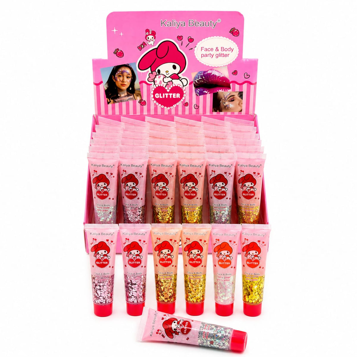 24pc|GLITTER para cara y labios|