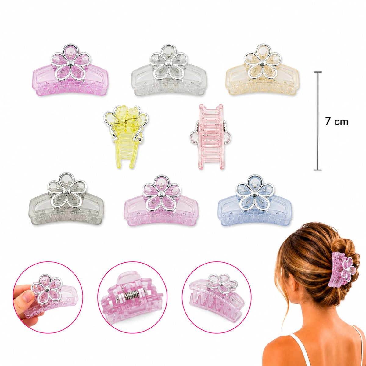 12pc|Pinza flor surtida|TJZ-2612