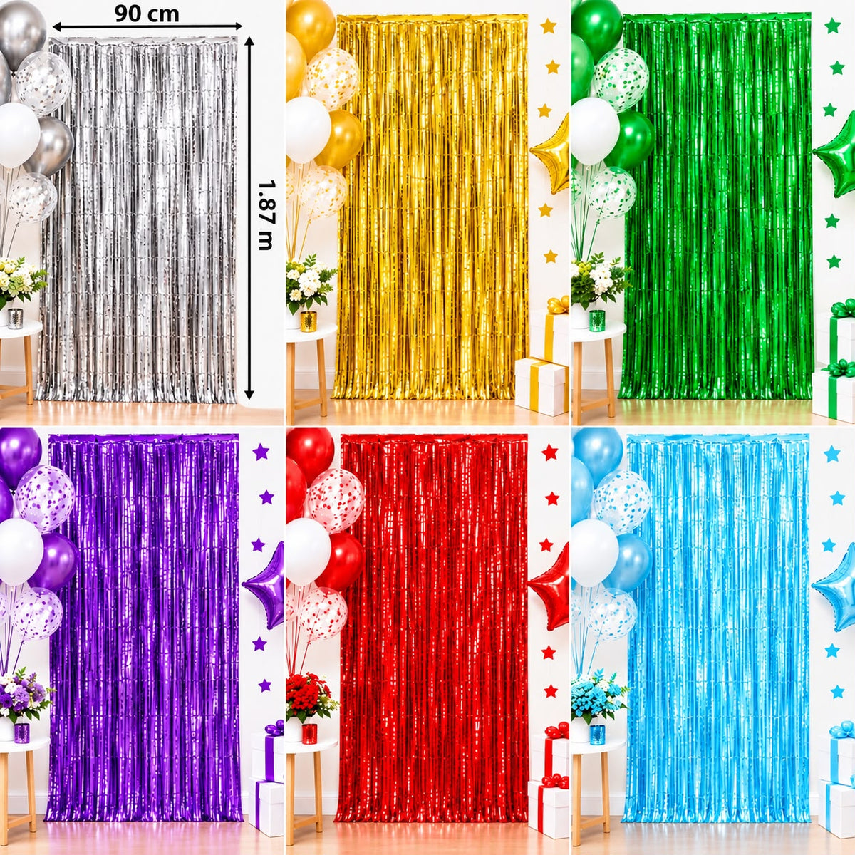 12pc|cortina para fiestas| L219