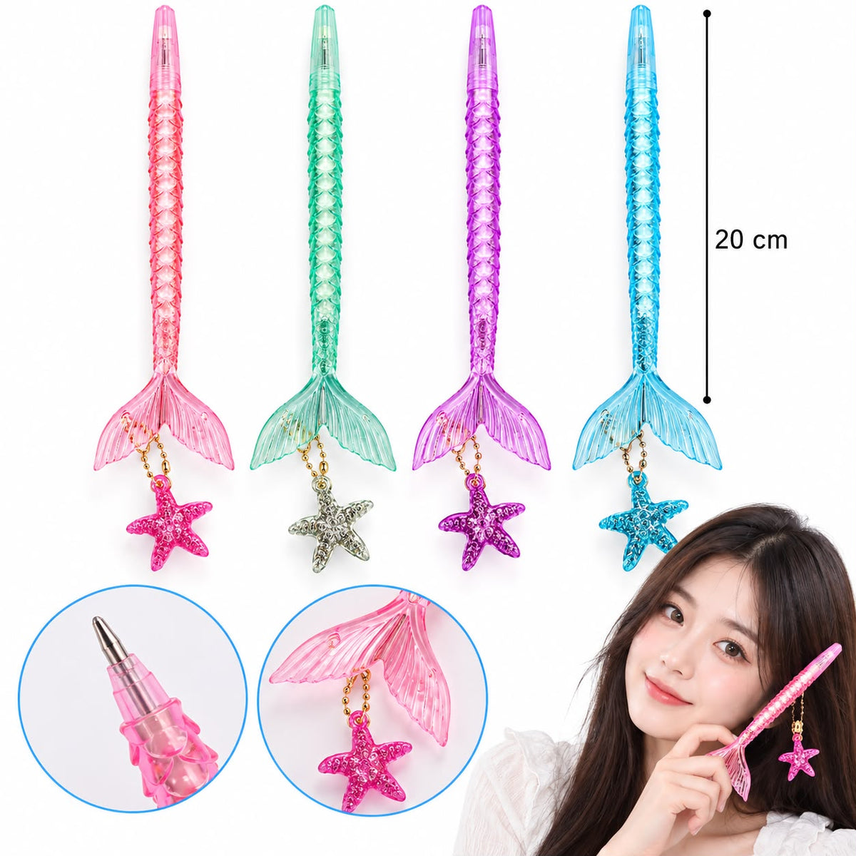 12pc|Plumas de gel cola de sirena|26MCF-54