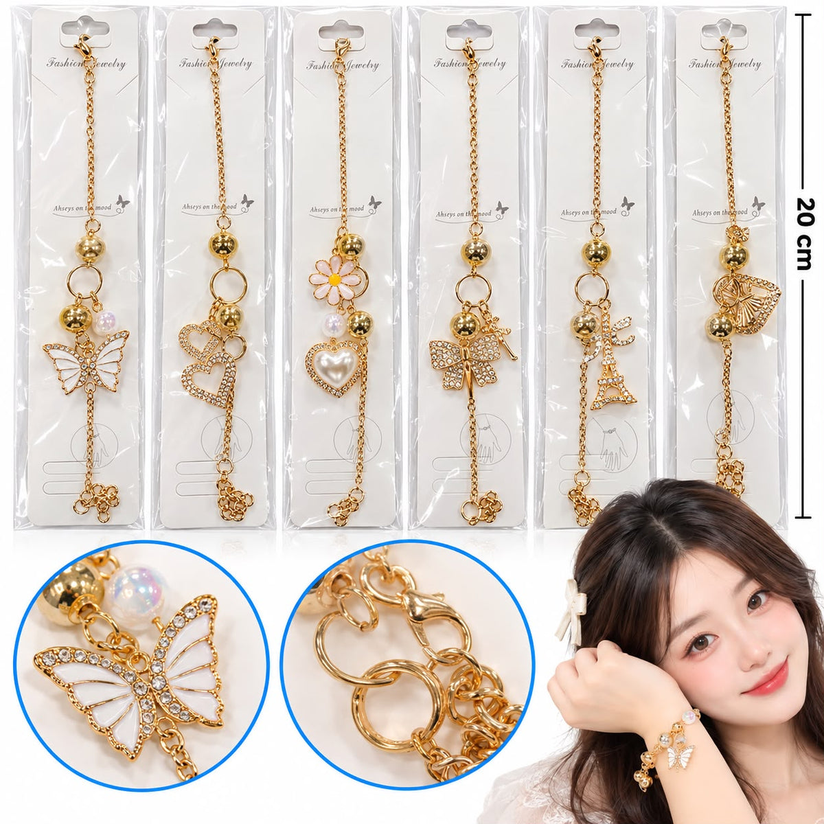 12pc|Pulcera dijes surtidos|C453