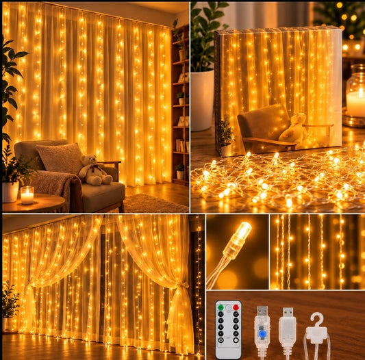 1pc|Cortina led 3x3m|1899