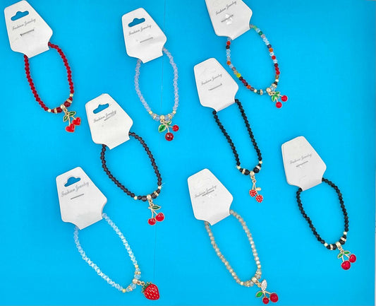 12 Pulsera dije Cereza  17-737