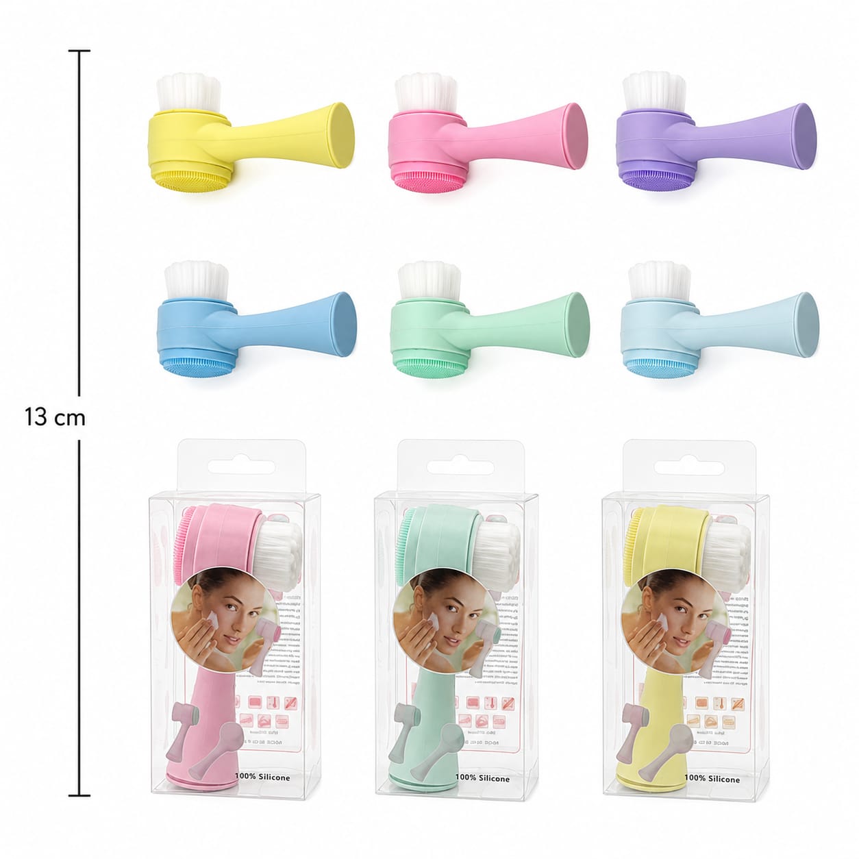 12 Cepillos de limpieza facial XX-S83