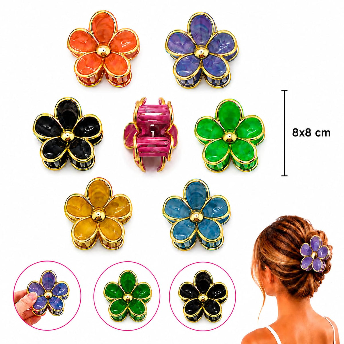 12pc|Pinza flor|TJZ-2650