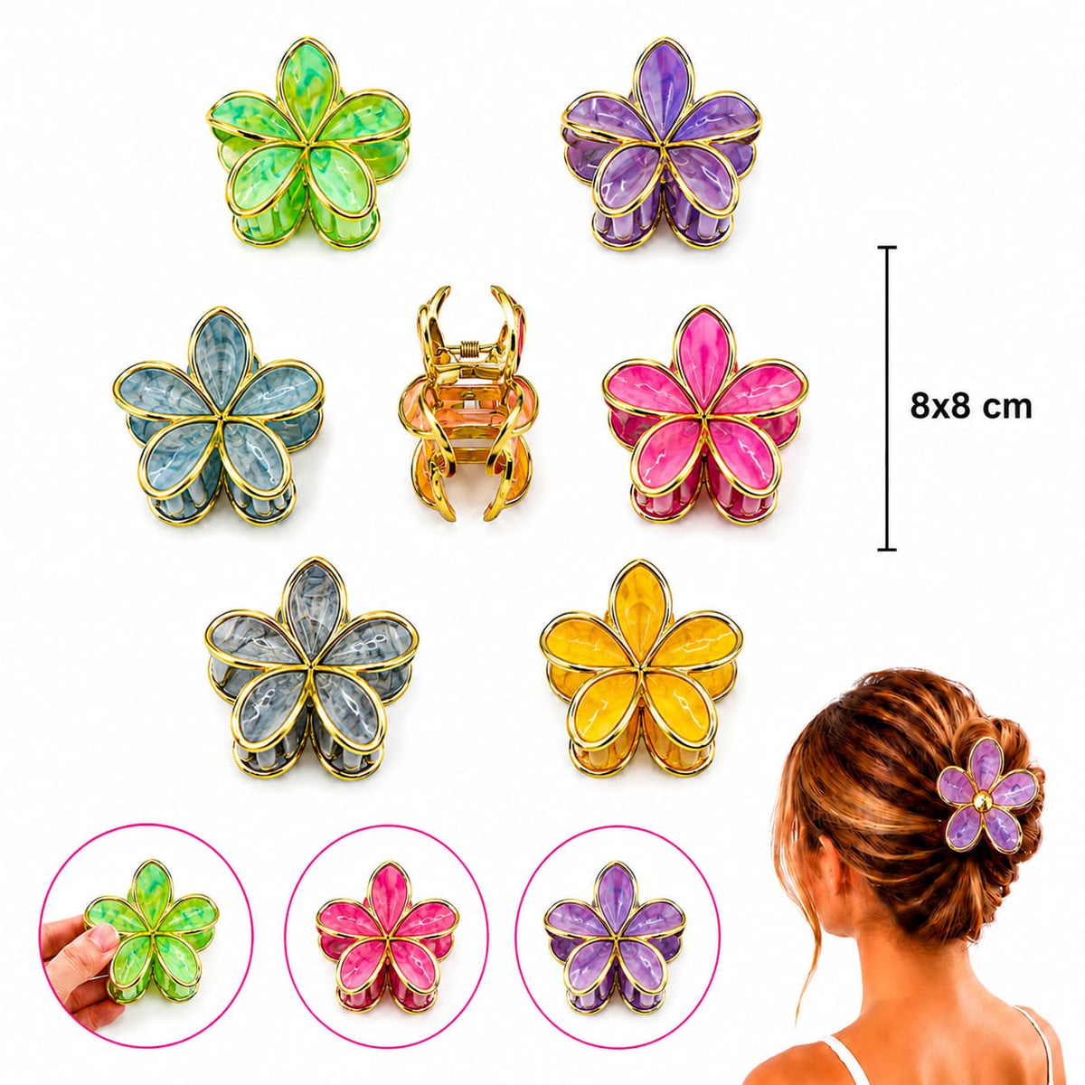 12pc|Pinza flor|TJZ-2650
