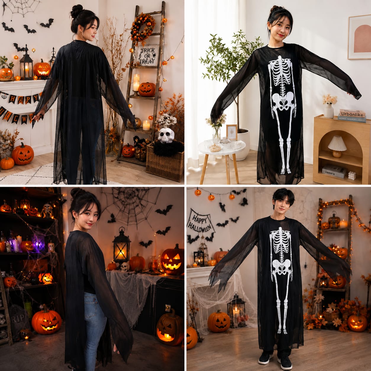 1pc|Disfras de hellowen calabera|4514