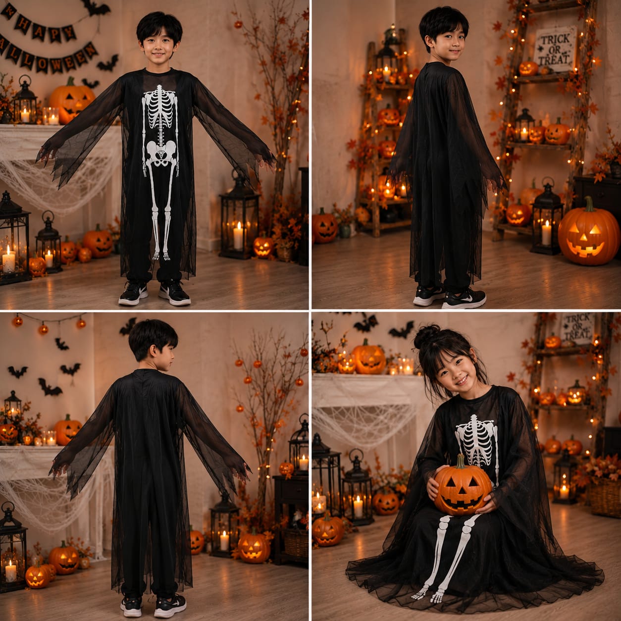 1pc|Disfras de hellowen calabera|4514