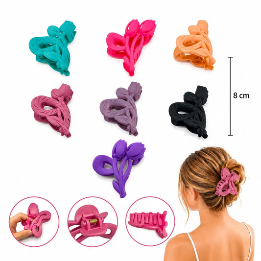 12pc|Pinza rosa y tulipan|FJ-639