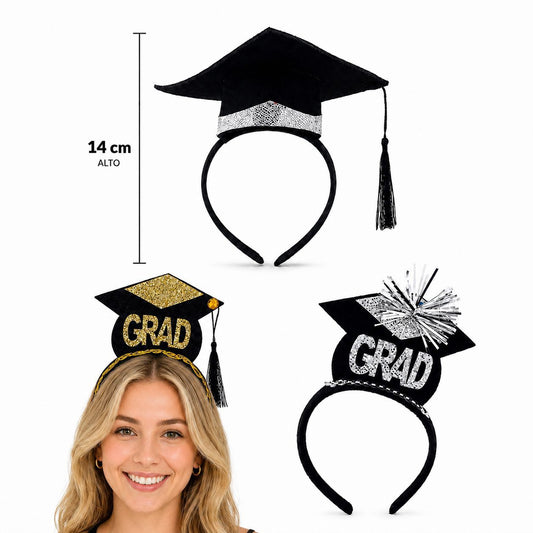 10pc|Diadema graduación|